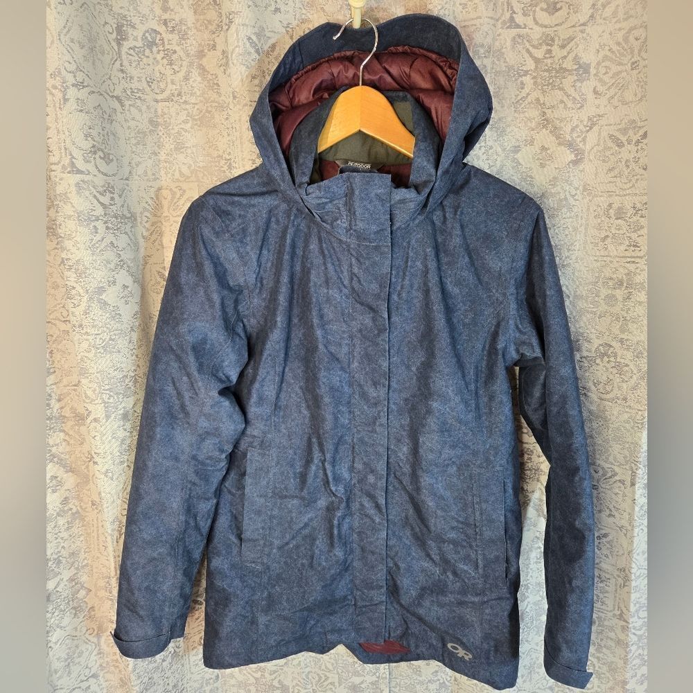 Outdoor Research OR womens Prologue Rosemont Parka jacket small blue ski snow
